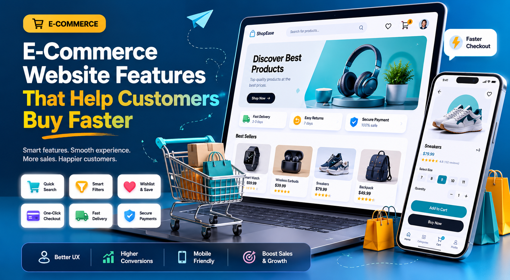 E-Commerce Website Features That Help Customers Buy Faster